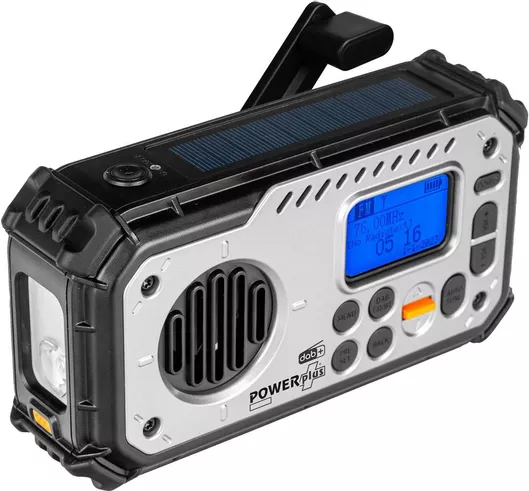 PowerPlus Bison Φορητό Ραδιόφωνο Ηλιακό DAB+ με Bluetooth & USB Ασημί