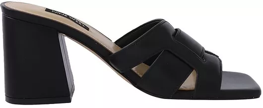 Nine West Kaelyn3 Mules με Χοντρό Χαμηλό Τακούνι Μαύρο