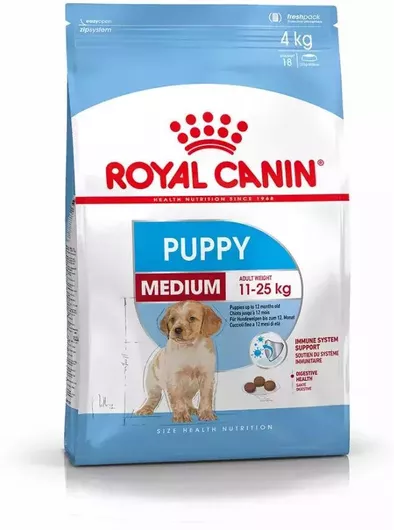Royal Canin Medium Puppy 12kg Ξηρά Τροφή για Κουτάβια Μεσαίων Φυλών με Πουλερικά, Ρύζι και Σιτάρι