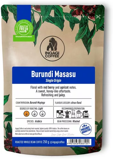 Καφές Espresso Ingagi Burundi Masasu 250g Κόκκους