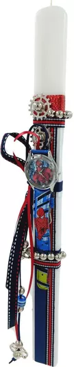 Λαμπάδα Αγόρι Ρολόι Pierotto MPN Spiderman 36,5cm 1 Μπλε