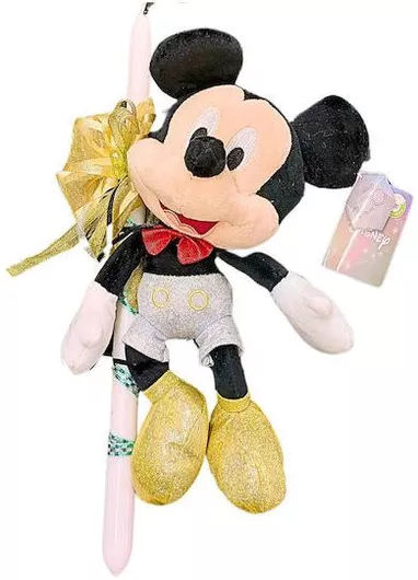 Πασχαλινή Λαμπάδα Mickey Mouse Sparkly Disney 100 Years Λούτρινο 25cm