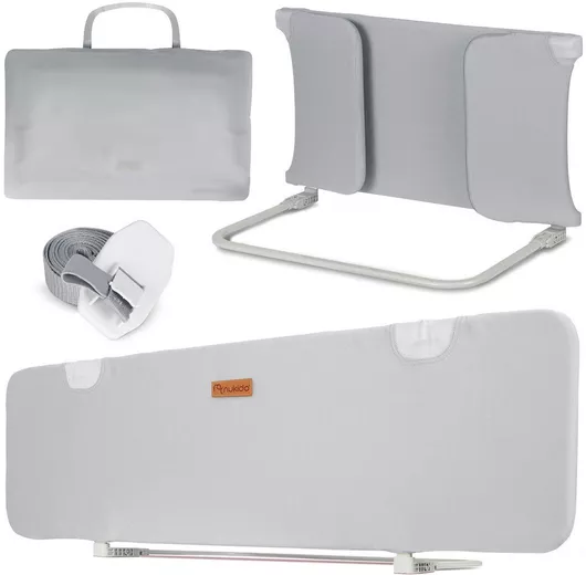 Nukido Πτυσσόμενο Προστατευτικό Κάγκελο Κρεβατιών από Μέταλλο Γκρι 120x44x41cm