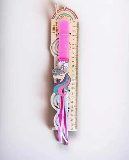 Πασχαλινή Λαμπάδα Μονόκερος Στρογγυλή Αρωματική, Χειροποίητη & με Κουτί