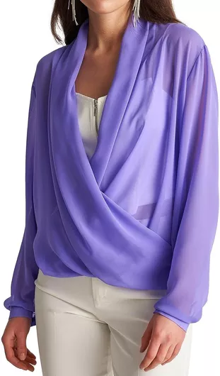 Attrattivo Μακρυμάνικη Γυναικεία Μπλούζα Μοβ