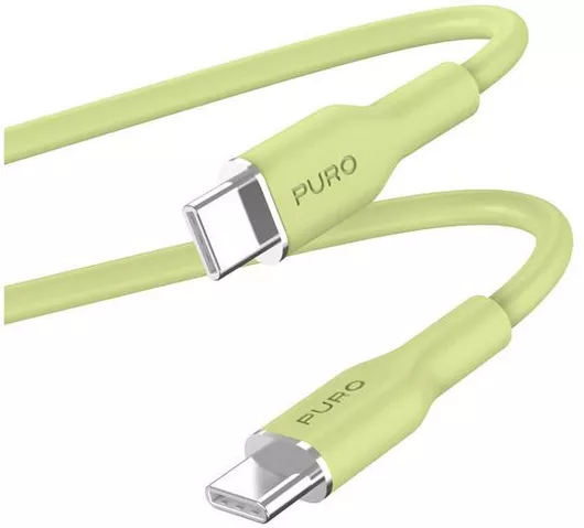Puro ICON Soft USB 2.0 Cable USB-C male - USB-C 60W Πράσινο 1.5m