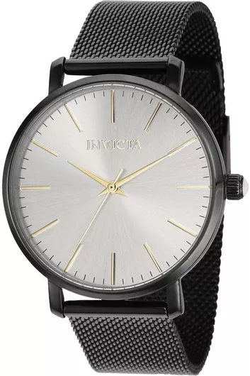 Γυναικείο Ρολόι Invicta με Μαύρο Μεταλλικό Μπρασελέ
