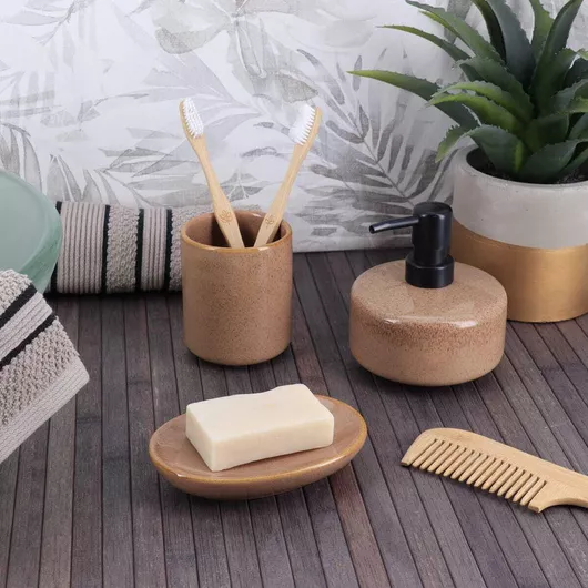 Αξεσουάρ Μπάνιου Eurocasa Σετ Κεραμικό Σετ 3τμχ