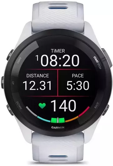 Garmin Forerunner 265 46mm Αδιάβροχο Smartwatch με Παλμογράφο Whitestone/Tidal Blue