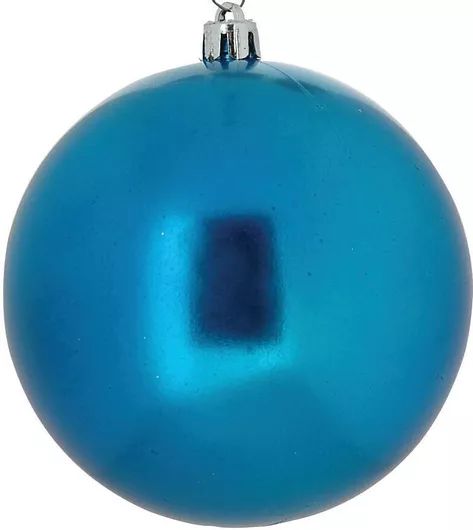 Κρεμαστές Μπάλες Στολίδι Πλαστική Μπλε 10cm Σετ 4τμχ.