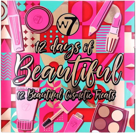 Σετ Μακιγιάζ W7 Cosmetics 12 Days of Beautiful Cosmetic Treats Advent Calendar για Πρόσωπο, Μάτια & Χείλη 12τμχ