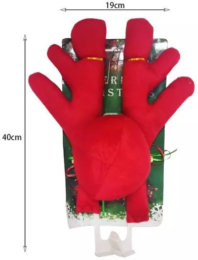 Decorative Car Antlers with Red Nose