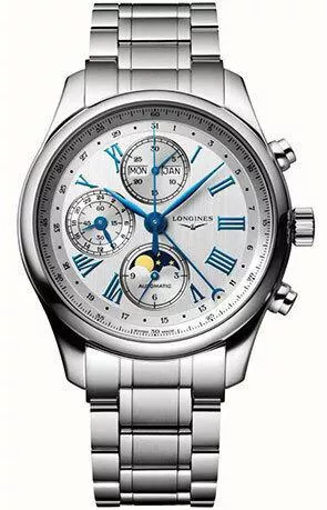 Ανδρικό Ρολόι Longines Master Αυτόματο με Ασημί Μεταλλικό Μπρασελέ