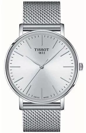 Ανδρικό Ρολόι Tissot Μπαταρίας με Ασημί Μεταλλικό Μπρασελέ