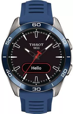 Ανδρικό Ρολόι Tissot T-touch Connect Solar με Μπλε Καουτσούκ Λουράκι
