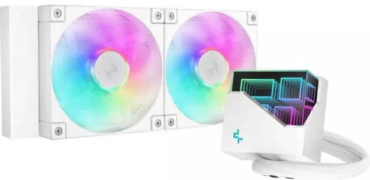 Υδρόψυξη Επεξεργαστή Deepcool LT240 Διπλού Ανεμιστήρα 120mm για Socket AM4/AM5/1700/1200/115x με ARGB Φωτισμό Λευκή