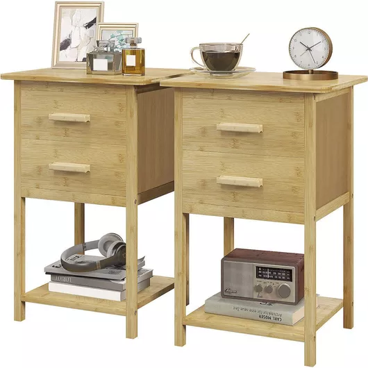 Κομοδίνα από Μπαμπού 2τμχ 40x34x60cm Χρώμα