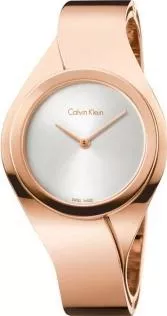 Γυναικείο Ρολόι Calvin Klein Senses Small Three Hands Rose Gold Stainless Steel Bracelet