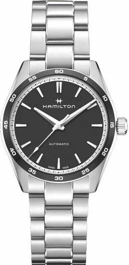 Ανδρικό Ρολόι Hamilton Jazzmaster Performer Αυτόματο με Μεταλλικό Μπρασελέ Ασημί 
