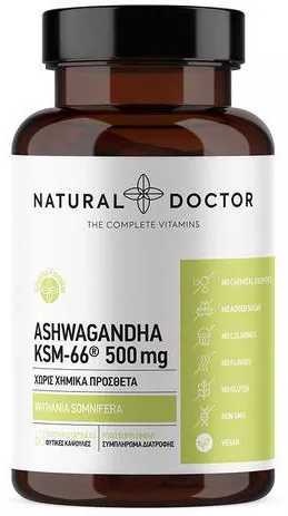 Natural Doctor Ashwagandha Ksm-66 500mg 60 κάψουλες