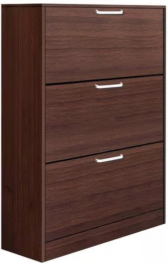 Ξύλινη Παπουτσοθήκη Καρυδί 60x17x112cm