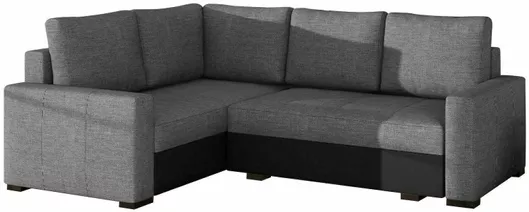 Rona Καναπές Γωνιακός Κρεβάτι με Αριστερή Γωνία & Αποθηκευτικό Χώρο 240x165cm Γκρι