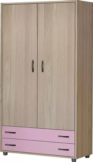 Παιδική Ντουλάπα Νo 3 Δίφυλλη Λάττε-Λιλά 90x50x180cm