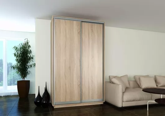 Ντουλάπα Ρούχων Συρόμενη Δίφυλλη Diamont 160x60x220cm Σονόμα