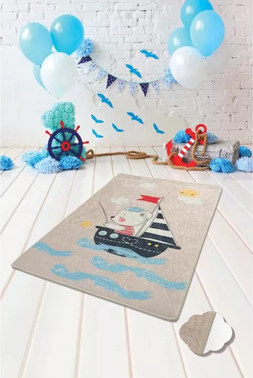 Παιδικό Χαλί Sailor 100% Βελουτέ 100x160cm Πολύχρωμο