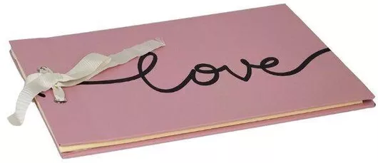 Βιβλιο Ευχων 29χ24cm Με Κορδελα Love. σαπιο Μηλο