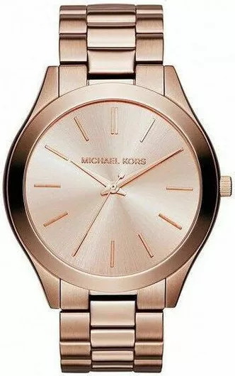 Γυναικείο Ρολόι Michael Kors Runway με Μεταλλικό Μπρασελέ Ροζ Χρυσό 