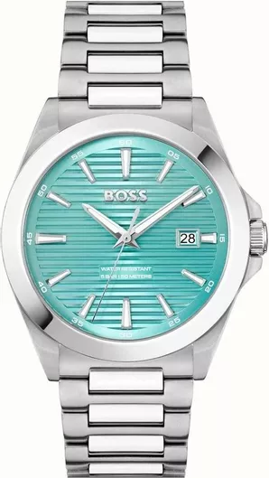 Ανδρικό Ρολόι Hugo Boss Χρονογράφος Μπαταρίας με Ασημί Μεταλλικό Μπρασελέ