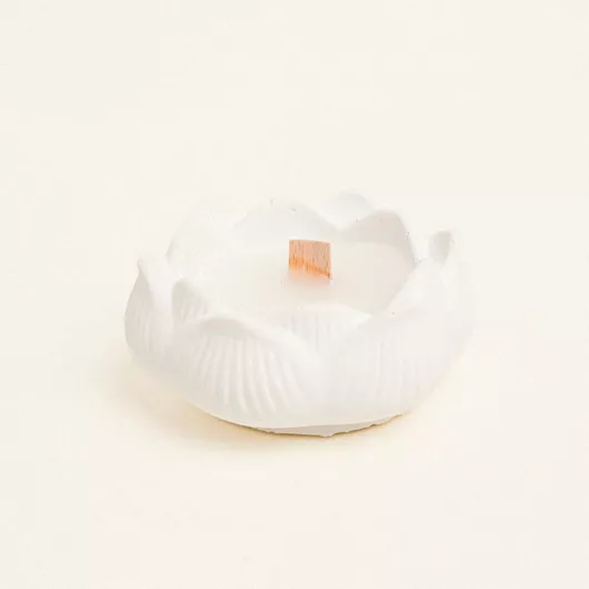 Beauty Home Διακοσμητικό Κερί σε Βάζο Λευκό