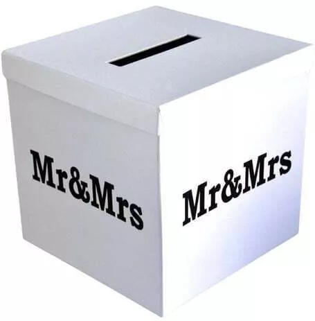 ΚΟΥΤΙ ΕΥΧΩΝ ΧΑΡΤΙΝΟ 22Χ22Χ22CM MR. & MRS. ΛΕΥΚΟ