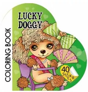 Coloring Book 40 Αυτοκόλλητα Lucky Doggy Πράσινο