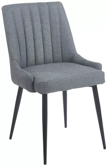 Καρέκλα Τραπεζαρίας Megan με Υφασμάτινη Επένδυση Grey 77x69x52cm