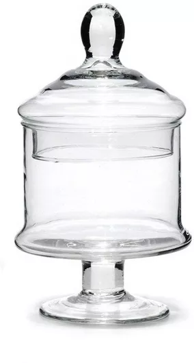 Φοντανιέρα General Trade Γυάλινη με Καπάκι 13x13x23cm