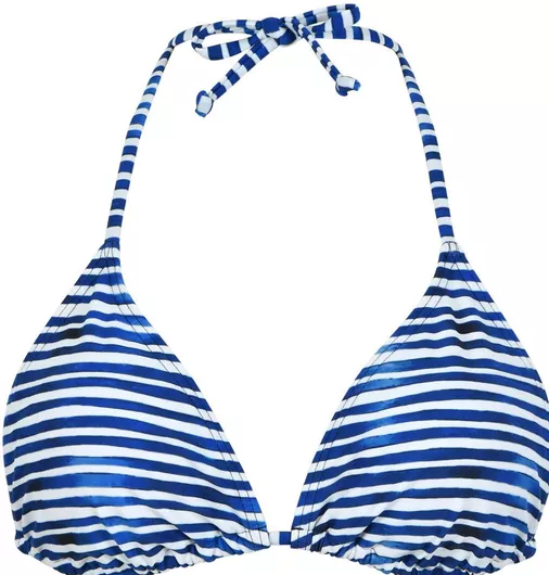 Naturana Γυναικείο Μαγιό Top Τριγωνάκι Ριγέ Μπλέ Βιώσιμο 77054