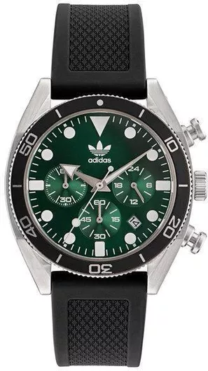 Ανδρικό Ρολόι adidas Edition Two Χρονογράφος Μπαταρίας  Ασημί Χρώμα