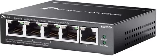 Switch TP-LINK ES205G v1 Managed L2 με 5 Θύρες Gigabit 1Gbps Ethernet & 5 SFP Θύρες