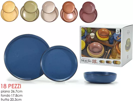 Σερβίτσιο Πιάτων General Trade από Πορσελάνη 18τμχ 8015361442453 Πολύχρωμο