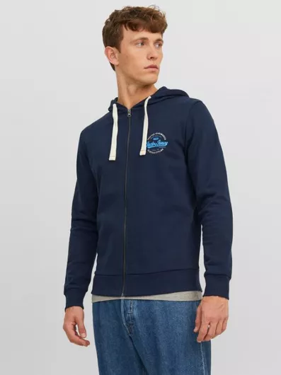 Jack & Jones Φούτερ με Κουκούλα Μπλε