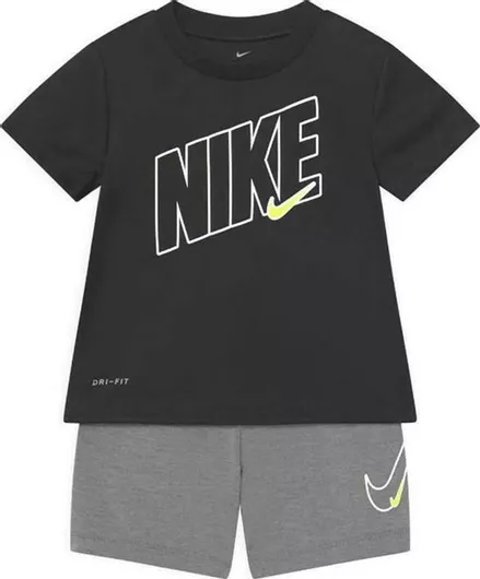 Nike Παιδικό Σετ με Σορτς Καλοκαιρινό 2τμχ Γκρι