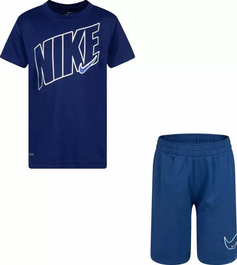 Nike Παιδικό Σετ με Σορτς Καλοκαιρινό 2τμχ Μπλε
