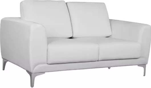 Καναπές Διθέσιος Δερματίνη 142x81x81cm Λευκό