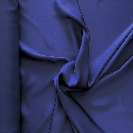 Σατέν Ύφασμα για Ρούχα με το Μέτρο Μπλε