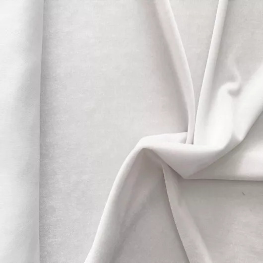 Βελουτέ Ύφασμα για Ρούχα με το Μέτρο Λευκό