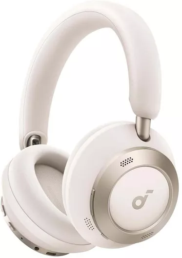 Anker Soundcore Space One Pro Ασύρματα Bluetooth On Ear Ακουστικά με 60 ώρες Λειτουργίας Λευκό