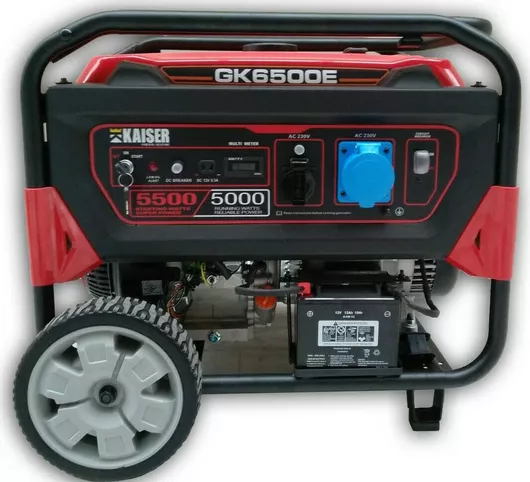 Γεννήτρια Kaiser GK8000E Βενζίνης Τετράχρονη με Μίζα Ρόδες & Μέγιστη Ισχύ 6.5kVA