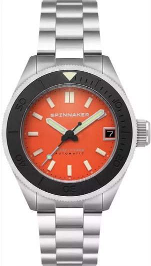 Ανδρικό Ρολόι Spinnaker Μπαταρίας με Ασημί Μεταλλικό Μπρασελέ